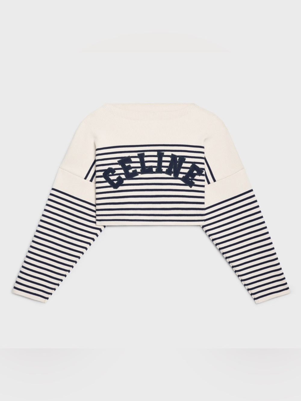 Striped Knit Cotton Sweater